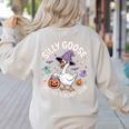Silly Goose Spooky Teacher Club Halloween Witch Ghost Women's Sweatshirt Back Print Sand