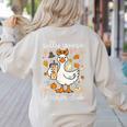 Silly Goose Teachers Club Cozy Fall Teacher Women's Sweatshirt Back Print Sand