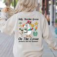 Silly Teacher Goose On The Loose School Out Summer Women Men Women's Sweatshirt Back Print Sand
