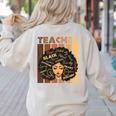 Smart Teacher Afro Girl Melanin African American Wowen Women's Sweatshirt Back Print Sand Smart Teacher Afro Girl Melanin African American Wowen Women's Sweatshirt Back Print Sand