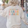 Spanish Teacher Groovy I'm Bilingual I Haha And Jaja Women's Sweatshirt Back Print Sand Spanish Teacher Groovy I'm Bilingual I Haha And Jaja Women's Sweatshirt Back Print Sand