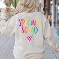 Specials Squad Art Music PE Tech Gym Teacher Team Women's Sweatshirt Back Print Sand
