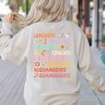 SPED Caffeinate Advocate Laminate Educate Teacher Facilitate For Men Women Women's Sweatshirt Back Print Sand SPED Caffeinate Advocate Laminate Educate Teacher Facilitate For Men Women Women's Sweatshirt Back Print Sand