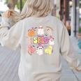 SPED Teacher Halloween Spooky Special Education Team Men Women Kids Women's Sweatshirt Back Print Sand SPED Teacher Halloween Spooky Special Education Team Men Women Kids Women's Sweatshirt Back Print Sand