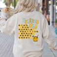 Spelling Bee Kind Positive Kindness Women Teacher Women's Sweatshirt Back Print Sand