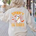 Spooky ESL Teacher Ghost Halloween School Women Women's Sweatshirt Back Print Sand Spooky ESL Teacher Ghost Halloween School Women Women's Sweatshirt Back Print Sand