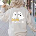 Spooky Ghost Inequalities Halloween Math Teacher Women's Sweatshirt Back Print Sand Spooky Ghost Inequalities Halloween Math Teacher Women's Sweatshirt Back Print Sand