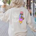 Being A Substitute Teacher Substitute Teaching Women's Sweatshirt Back Print Sand Being A Substitute Teacher Substitute Teaching Women's Sweatshirt Back Print Sand