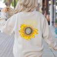 Sunflower Puzzle Pieces Autism Awareness For Mom Teacher For Women Women's Sweatshirt Back Print Sand