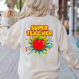 Superhero Teacher Appreciation Teaching Tee Women's Sweatshirt Back Print Sand Superhero Teacher Appreciation Teaching Tee Women's Sweatshirt Back Print Sand