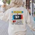 I Survived 67 Days Of School 67 Teacher Squad Matching Women's Sweatshirt Back Print Sand I Survived 67 Days Of School 67 Teacher Squad Matching Women's Sweatshirt Back Print Sand
