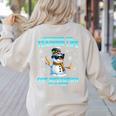 Surviving The Teacher Life Pjs Pajamas Christmas Xmas Teache Women's Sweatshirt Back Print Sand