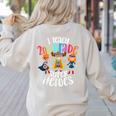 I Teach 2nd Grade Superheroes Back To School Teacher Men Women Girls Kids Women's Sweatshirt Back Print Sand