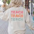 Teach Compassion Kindness Confidence For Teacher Women's Sweatshirt Back Print Sand Teach Compassion Kindness Confidence For Teacher Women's Sweatshirt Back Print Sand