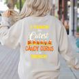 I Teach The Cutest Candy Corn In The Patch Teacher Halloween Women's Sweatshirt Back Print Sand