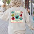 I Teach The Cutest Little Monsters Teacher Halloween Outfit Women's Sweatshirt Back Print Sand I Teach The Cutest Little Monsters Teacher Halloween Outfit Women's Sweatshirt Back Print Sand