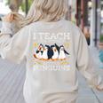 I Teach The Cutest Little Penguins Cute School Teacher Tee Women's Sweatshirt Back Print Sand I Teach The Cutest Little Penguins Cute School Teacher Tee Women's Sweatshirt Back Print Sand