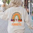 I Teach The Cutest Little Turkeys Thanksgiving Teacher Men Women Girls Kids Women's Sweatshirt Back Print Sand I Teach The Cutest Little Turkeys Thanksgiving Teacher Men Women Girls Kids Women's Sweatshirt Back Print Sand