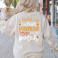 I Teach The Cutest Pumpkins In The Patch Shirt Teacher Women's Sweatshirt Back Print Sand I Teach The Cutest Pumpkins In The Patch Shirt Teacher Women's Sweatshirt Back Print Sand