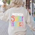 I Teach Future Superheroes Teacher Teaching Women's Sweatshirt Back Print Sand I Teach Future Superheroes Teacher Teaching Women's Sweatshirt Back Print Sand