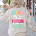 I Teach Little People To Read Reading Teacher For Men Women Girls Kids Women's Sweatshirt Back Print Sand I Teach Little People To Read Reading Teacher For Men Women Girls Kids Women's Sweatshirt Back Print Sand