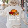 Teach Love Inspire Autumn Fall Plaid Leopard Pumpkin Teacher For Men Women Kids Women's Sweatshirt Back Print Sand