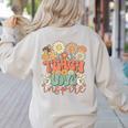 Teach Love Inspire Retro Groovy Daisy Back To School Teacher For Men Women Kids Women's Sweatshirt Back Print Sand Teach Love Inspire Retro Groovy Daisy Back To School Teacher For Men Women Kids Women's Sweatshirt Back Print Sand