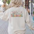 Teach Them Love Them Watch Them Grow Teacher Women's Sweatshirt Back Print Sand Teach Them Love Them Watch Them Grow Teacher Women's Sweatshirt Back Print Sand