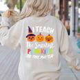 I Teach The Smartest Pumpkins The Patch Teacher Fall Season For Men Women Kids Women's Sweatshirt Back Print Sand