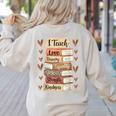 I Teach History Month Black Teacher Melanin Women's Sweatshirt Back Print Sand