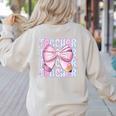 Teacher Bow Pencil Flowers Teacher Back To School Women's Sweatshirt Back Print Sand Teacher Bow Pencil Flowers Teacher Back To School Women's Sweatshirt Back Print Sand