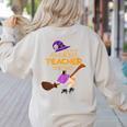 This Is My Teacher Costume Halloween Family Matching Group Women's Sweatshirt Back Print Sand