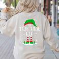 The Teacher Elf Christmas Family Matching Xmas Group For Men Women Women's Sweatshirt Back Print Sand