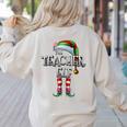 The Teacher Elf Shirt Matching Family Christmas Elf Men Women Kids Women's Sweatshirt Back Print Sand The Teacher Elf Shirt Matching Family Christmas Elf Men Women Kids Women's Sweatshirt Back Print Sand