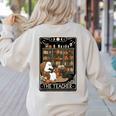 The Teacher Ghost Book Reading Books Lover Halloween Women's Sweatshirt Back Print Sand The Teacher Ghost Book Reading Books Lover Halloween Women's Sweatshirt Back Print Sand