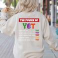 Teacher Growth Mindset Power Of Yet Women's Sweatshirt Back Print Sand Teacher Growth Mindset Power Of Yet Women's Sweatshirt Back Print Sand