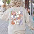 Teacher Halloween In My Spooky Teacher Era Retro Groovy Women's Sweatshirt Back Print Sand