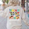 Teacher Of Tiny Superheroes Teach 100th Day Of School Men Women Girls Kids Women's Sweatshirt Back Print Sand