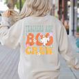 Teachers Aide Boo Crew Ghost Groovy Halloween For Women Women's Sweatshirt Back Print Sand Teachers Aide Boo Crew Ghost Groovy Halloween For Women Women's Sweatshirt Back Print Sand