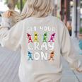 Teacher's Get Your Cray On Dabbing Crayons Women's Sweatshirt Back Print Sand Teacher's Get Your Cray On Dabbing Crayons Women's Sweatshirt Back Print Sand
