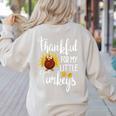 Teachers Thanksgiving Thankful For My Little Turkeys Women's Sweatshirt Back Print Sand Teachers Thanksgiving Thankful For My Little Turkeys Women's Sweatshirt Back Print Sand