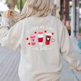 Teachers Valentine Day I Love My Class A Latte Coffee Women Women's Sweatshirt Back Print Sand Teachers Valentine Day I Love My Class A Latte Coffee Women Women's Sweatshirt Back Print Sand