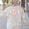 Teaching Is My Boos Teacher Ghost Halloween Women Girls Women's Sweatshirt Back Print Sand