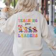 Teaching Future Leaders Otter Back To School Teacher Women's Sweatshirt Back Print Sand Teaching Future Leaders Otter Back To School Teacher Women's Sweatshirt Back Print Sand