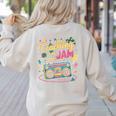 Teaching Is My Jam Groovy Retro Teacher Back To School Women's Sweatshirt Back Print Sand Teaching Is My Jam Groovy Retro Teacher Back To School Women's Sweatshirt Back Print Sand