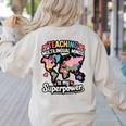 Teaching Multilingual Minds Learners English ESL Teacher Women's Sweatshirt Back Print Sand