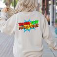 Teaching Is My Superpower Comic Back To School Teacher Women's Sweatshirt Back Print Sand
