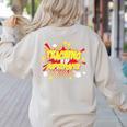Teaching Is My Superpower Retro Comic Teacher Women's Sweatshirt Back Print Sand Teaching Is My Superpower Retro Comic Teacher Women's Sweatshirt Back Print Sand