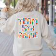 Team 5th Grade Building Blocks Bricks Theme Teacher Team For Men Women Kids Women's Sweatshirt Back Print Sand Team 5th Grade Building Blocks Bricks Theme Teacher Team For Men Women Kids Women's Sweatshirt Back Print Sand