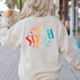 Team Sixth Grade Teacher Student Back To School 6th Grade Women's Sweatshirt Back Print Sand